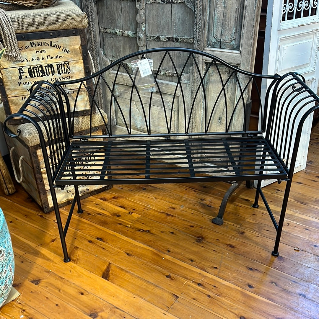 Paris garden bench black