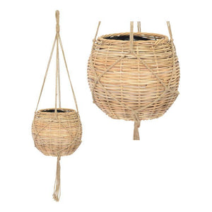 Hanging Cane Organic Orb Planter basket - That Plant Shop