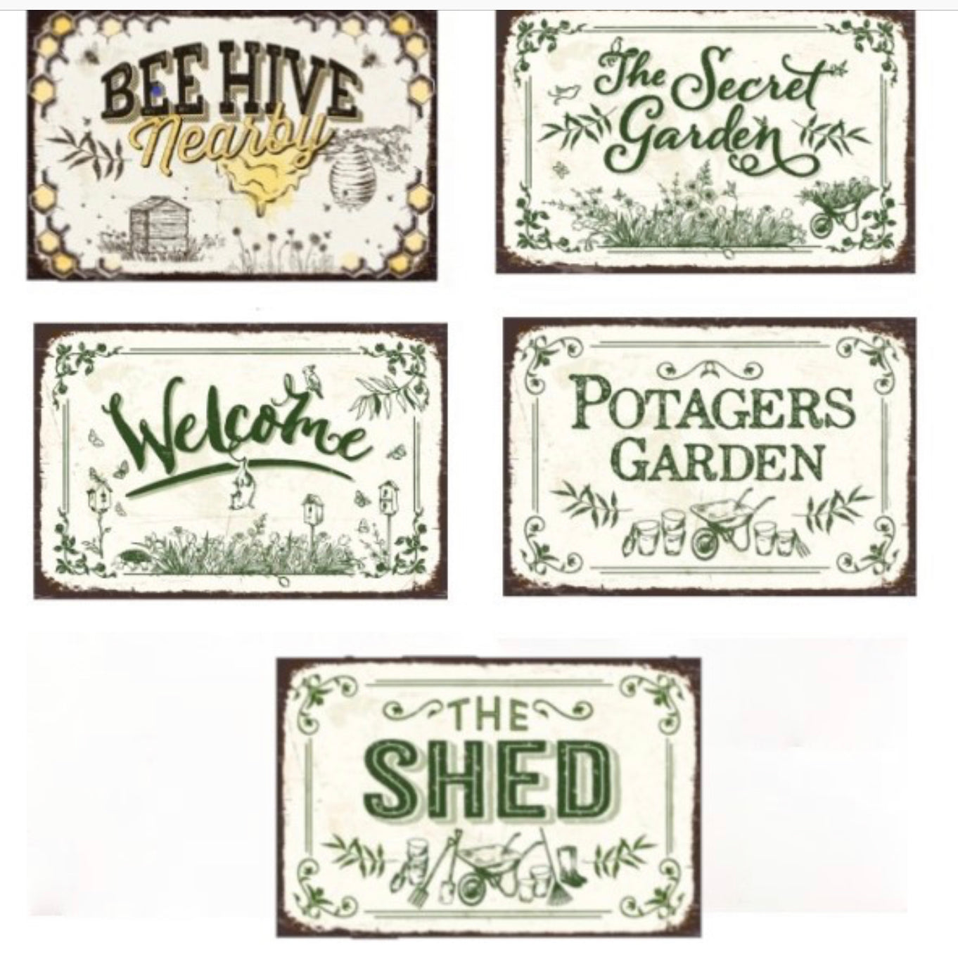 Fun garden signs