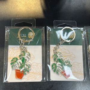 Luxe foliage key chains