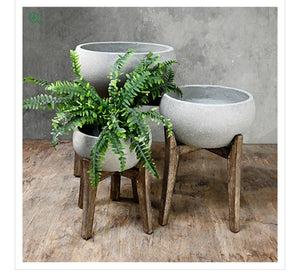 Monash bowl planter with stand